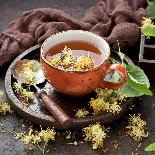 istock Healthy and delicious linden tea in mug 1157142008