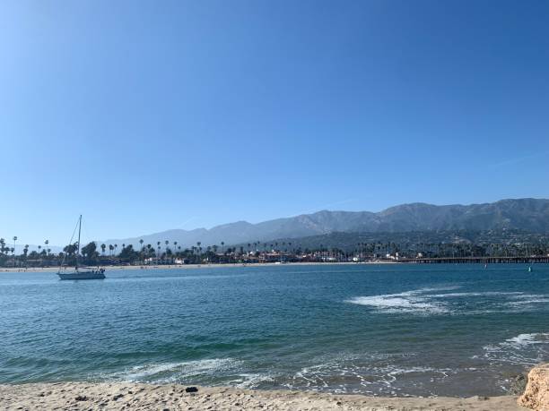 istock Sailboat coasting Santa Barbara Shores 1157157996