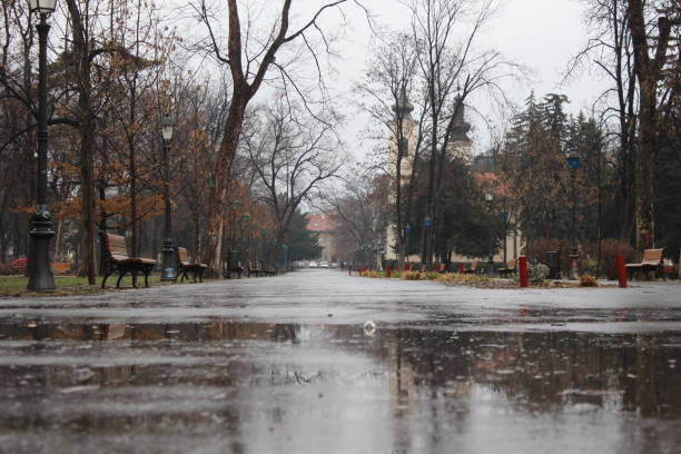 istock Rainy day in city park 1157159867