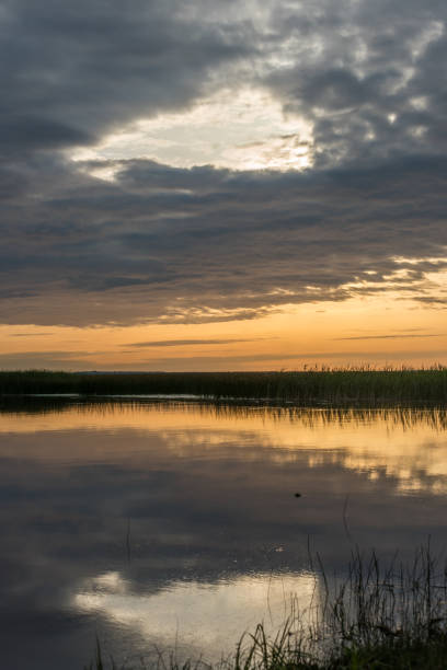 istock A Still Lake in Rural Latvia at Sunset 1157160121