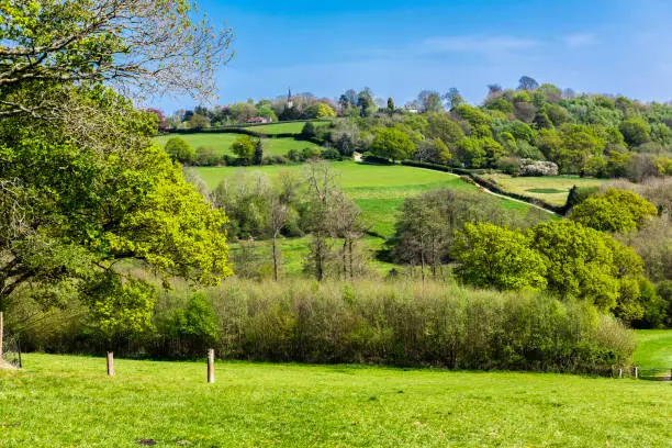 View of Ide Hill Church near sevenoaks in Kent, England