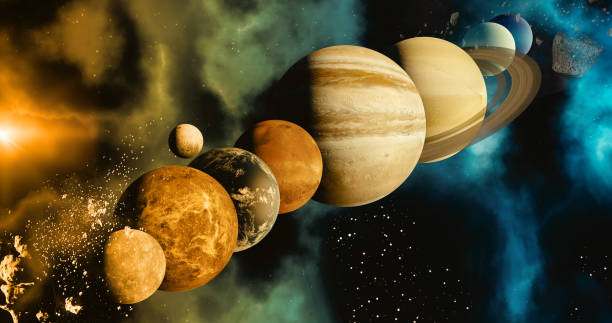 istock the solar system  planet concept over galactic background  and Milky Way solar system Mercury, Earth and Moon, Venus, Mars, Jupiter, Saturn, Uranus, Neptune, planets astronomy concept 1157167468