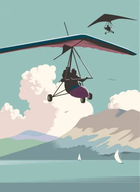 Vector illustration of Microlight aircraft