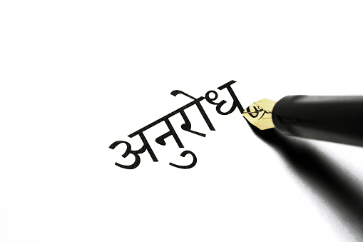 Handwritten Hindi text abstract - Requests - अनुरोध