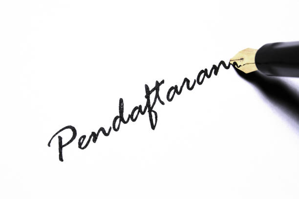 Handwritten Malay text abstract - Pendaftaran