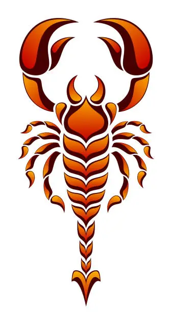 Vector illustration of Red scorpion