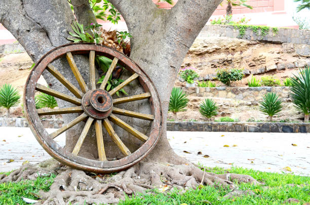 istock wheel old antique oxide wood 1157181736