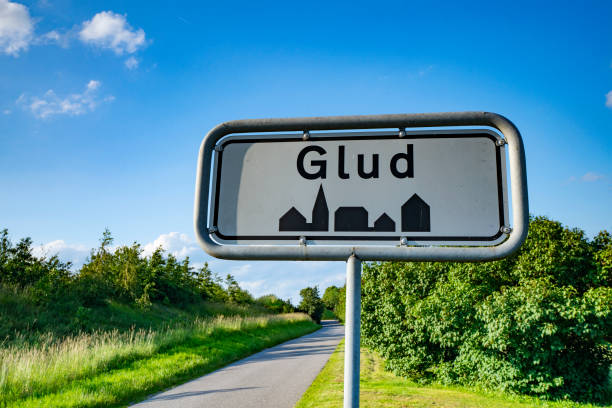 istock Glud city sign in a small town in Denmark 1157189596