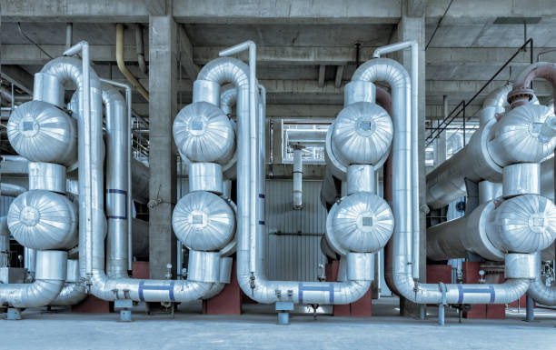 istock View from below of gas plant pipeline 1157190703