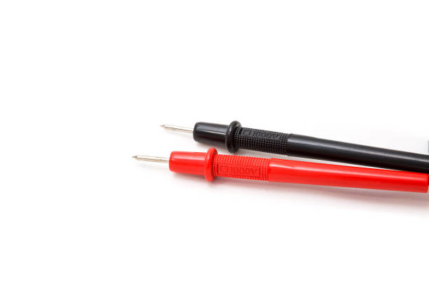 istock Red and black Probes for Multimeter, Oscilloscope. Object is isolated on white background 1157191296