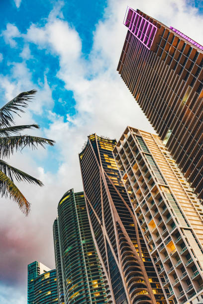 istock Dramatic Sunset in Miami, Florida, at Biscayne Boulevard 1157192710