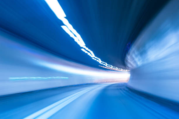 istock Abstract speed motion in tunnel background 1157196448