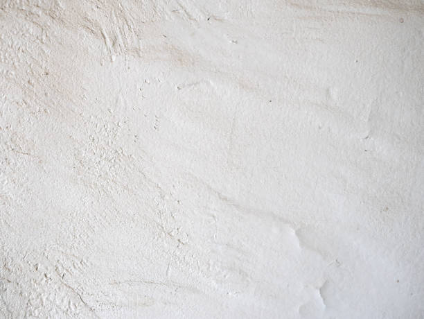 istock Dirty white wall indoors. Dirty stained wall close-up. Dirty wall is plastered. 1157196708
