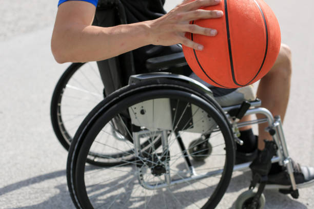 istock Disabled basketball player on wheelchair 1157198647