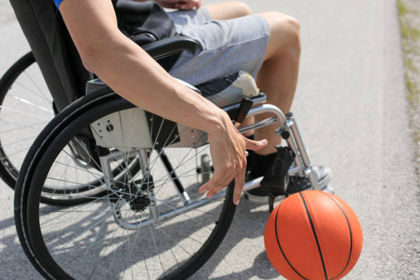 istock Disabled basketball player on wheelchair 1157198650