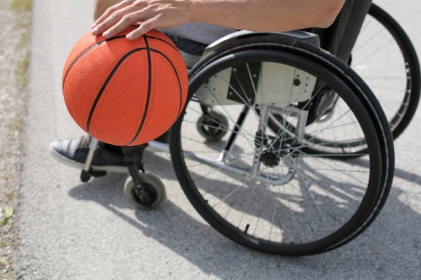 istock Disabled basketball player on wheelchair 1157198705
