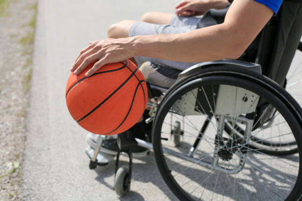 istock Disabled basketball player on wheelchair 1157198740