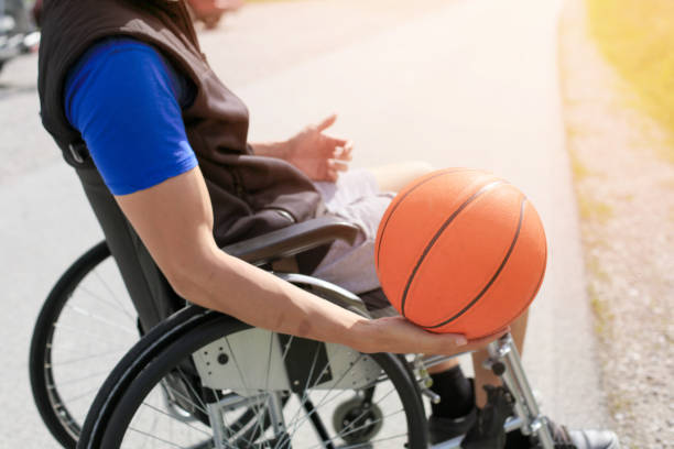 istock Disabled basketball player on wheelchair 1157198745