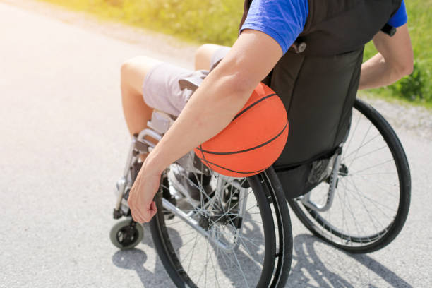 istock Disabled basketball player on wheelchair 1157198788