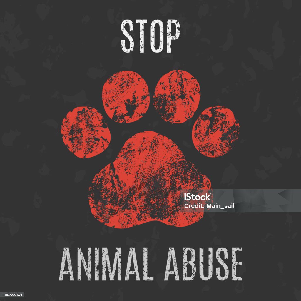 Conceptual Vector Illustration Social Problems Of Humanity Stop Animal  Abuse Stock Illustration - Download Image Now - iStock
