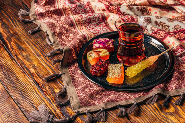 istock Tea in armudu with oriental delight 1157231313