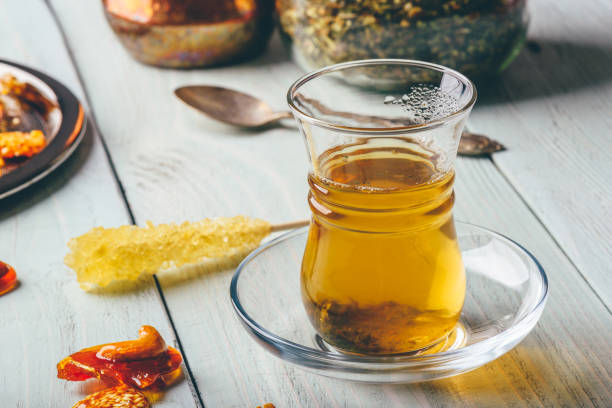 istock Tea in armudu with oriental delights 1157231366
