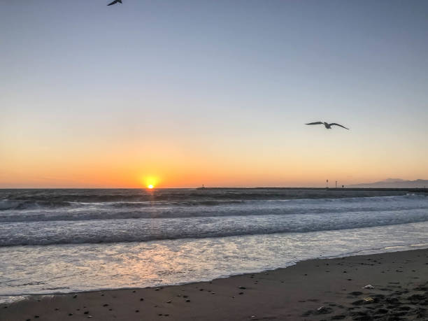 istock Sunset over the Pacific Ocean in winter in Los Angeles, CA 1157237801
