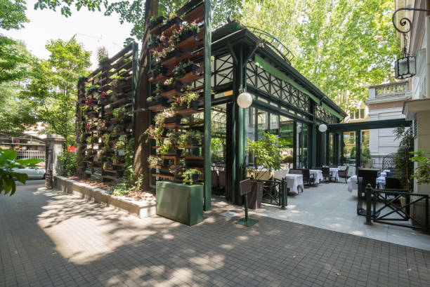 istock Beautiful restaurant summer terrace interior 1157239085