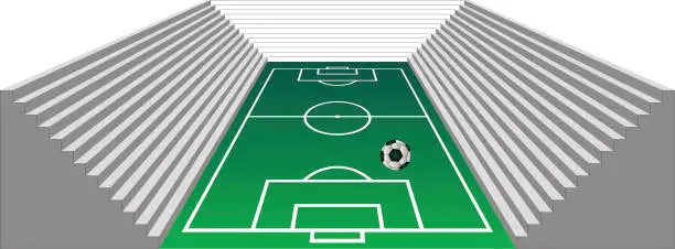Vector illustration of Soccer playfield