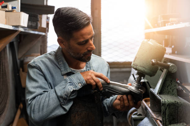 Small business owner at his workshop