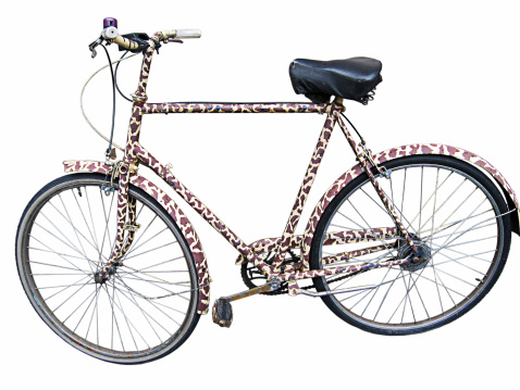 A lovely bike feat. a funny giraffe pattern