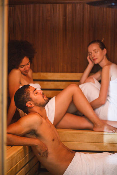 istock Chilling in sauna together 1157244033