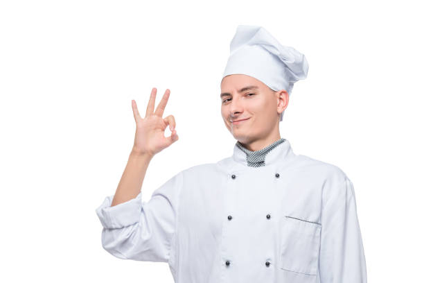 istock successful chef with hand gesture, portrait on white background isolated 1157244095