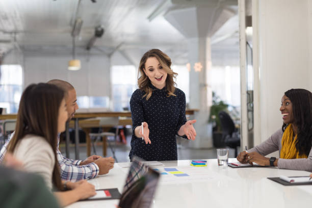 istock Female CEO leading team meeting 1157244258