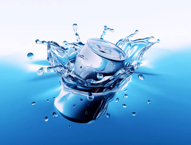 istock Aluminum can with water splash 1157244930