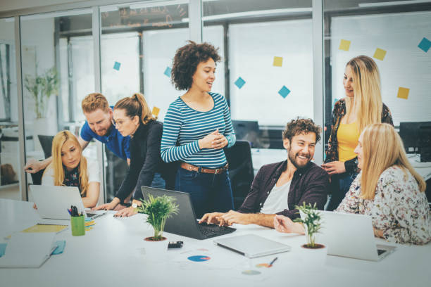 istock Business people working in modern office space 1157245881
