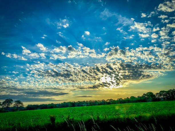 istock Wonderful landscape with a rising sun in Germany. 1157249127