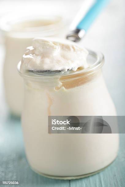 Yogurt Stock Photo - Download Image Now - Blue, Breakfast, Close-up