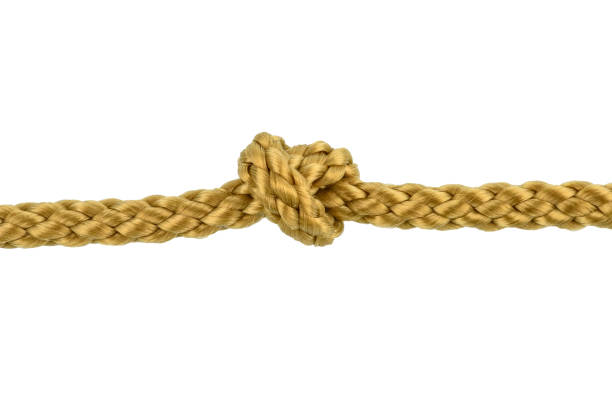 istock Twine rope or Jute Rope with Knot isolated on White Background 1157253206