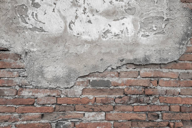 istock Old brick cement wall exture red orange white horizontal block which are beautiful background. 1157256552