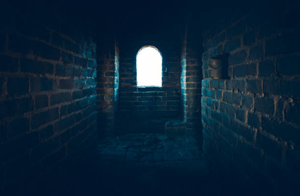 istock Looking through a window in a tower at The Great Wall Of China 1157256573