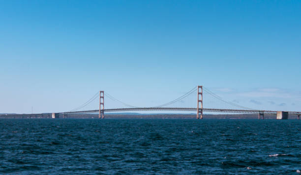 istock The Might Mackinac Bridge standing tall on the horizon 1157261054