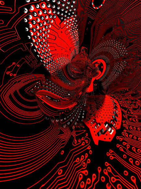 istock Abstraction based on the image of the motherboard of a personal computer 1157264924