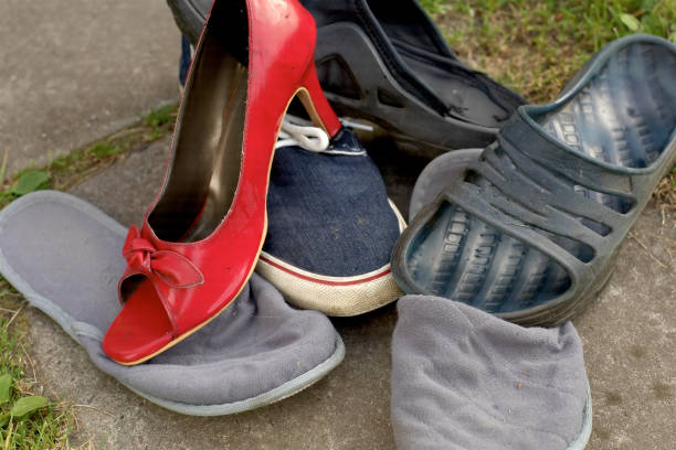 istock bunch of footwear 1157269769