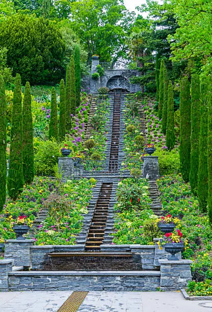 On Mainau Island there is a water staircase