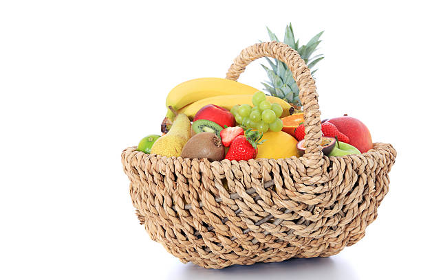 istock Basket full of fruits 115727162