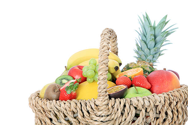 istock Basket with various fruits 115727164