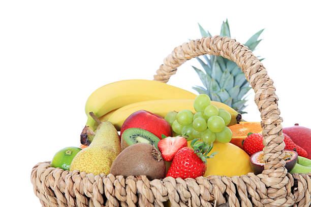 istock Basket full of fruits 115727179