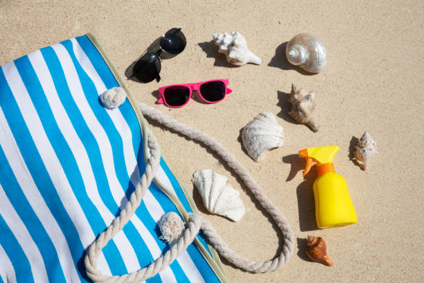 istock Accessories On The Sand At Beach 1157273715