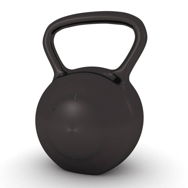 istock 3D Rendering of big black kettlebell 1157281615
